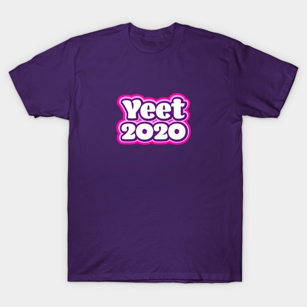 Yeet 2020 - Retro Pink T-Shirt by Jitterfly